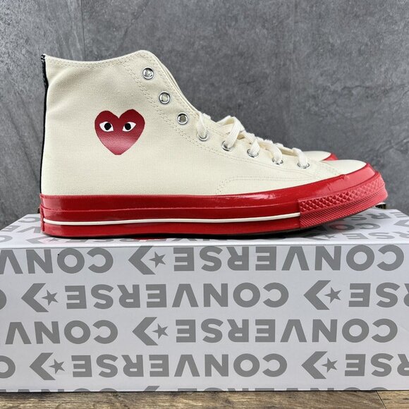 Converse Chuck Taylor All Star 70 High Comme Des Garcons Sz 11 Mens Pristine Red - Picture 1 of 9